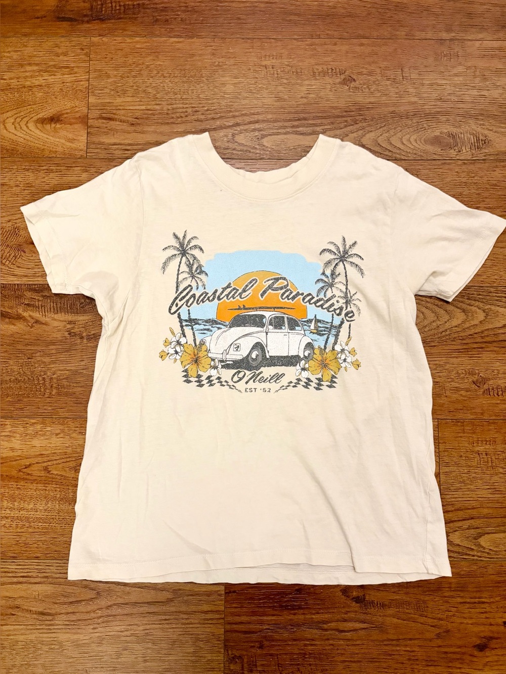 O'Neill Coastal Paradise Cream Graphic Tee Classic Car